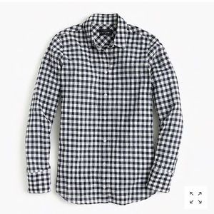 J Crew Relaxed Boy Shirt in Crinkle Gingham